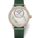 UK Green Strap Copy Jaquet Droz Petite Heure Minute Jadeite 35MM Watches For Christmas