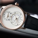 Red Gold Case UK Fake Jaquet Droz Grande Seconde Dual Time Ivory Enamel Watches Specially Designed For You