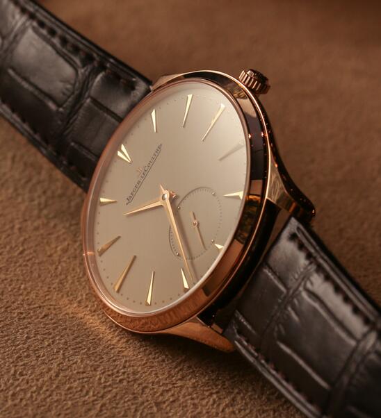 Fashionable Pink Gold Cases Replica Jaeger-LeCoultre Master Ultra Thin Small Second Watches Make Brilliant Jeremy Renner