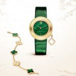 UK Extraordinary Van Cleef & Arpels Charms Malachite Replica Watches For Ladies