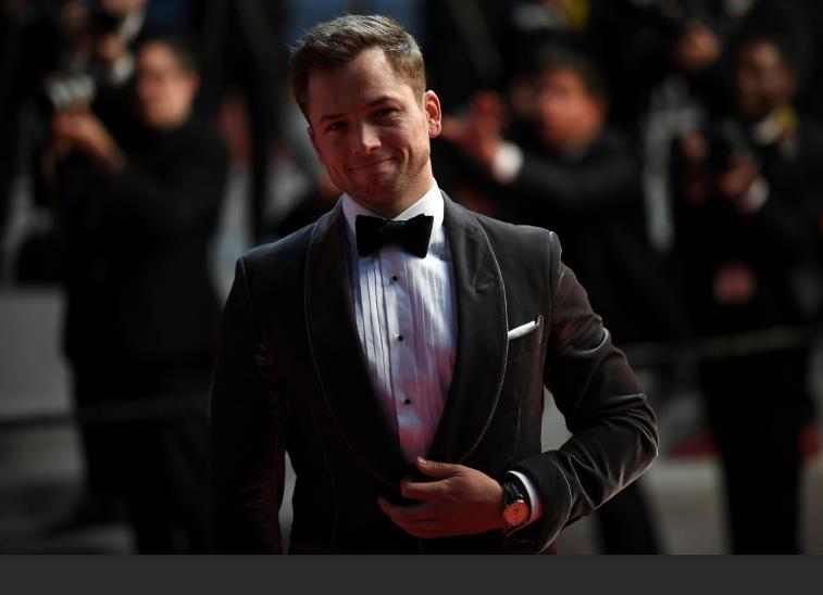 Taron Egerton With 39 MM Fake Jaeger-LeCoultre Master 1368420 Watch UK