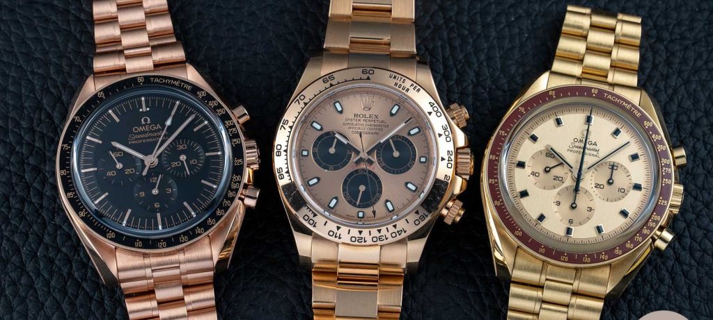 In Case You Missed It: Sedna Gold Fake Omega Speedmaster Vs. Everose Gold Rolex Daytona Replica UK